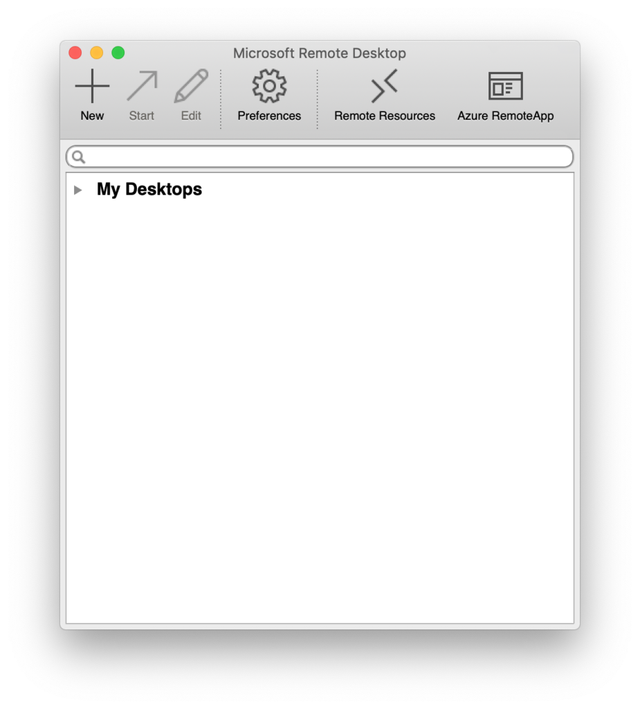 Microsoft Remote Desktop for MacOS