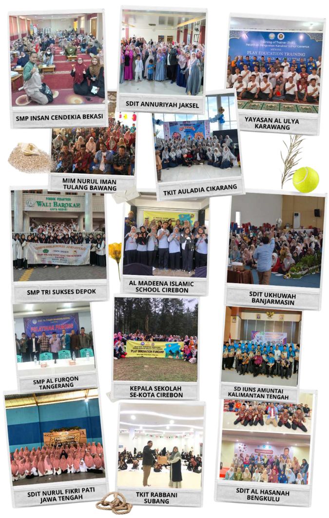 Dokumentasi kegiatan PlayRenting di berbagai sekolah dan institusi
